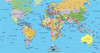 Karte von Welt, politisch (Übersichtskarte / Regionen der Welt) | Welt-Atlas.de
