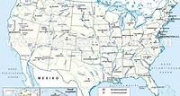 Landkarte USA Flüsse