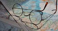 Download free HD stock image of Eyeglasses World Map