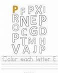 Color each letter P Handwriting Sheet