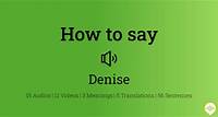 Denise Pronunciation
