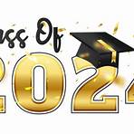 class of 2024 education text vector