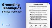 Grounding Techniques (Worksheet) | Therapist Aid
