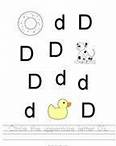 Circle the uppercase letter D's Handwriting Sheet