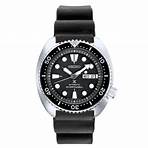 Seiko Turtle Prospex Automatic Dive Watch with Black Dial and Black Silicone Dive Strap #SRPE93