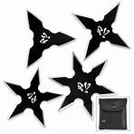 Kung Fu Four Piece Ninja Throwing Star Set With Pouch