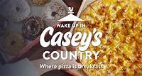 Breakfast Explore Casey's breakfast pizza, and more. From breakfast sandwiches, to hot coffee to-go.