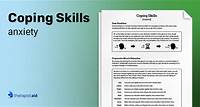 Coping Skills: Anxiety (Worksheet) | Therapist Aid