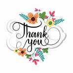 thank you text decorated by floral ornaments