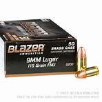 1000 Rounds of Bulk 9mm Ammo by Blazer Brass - 115gr FMJ