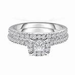 Helzberg Signature® Princess Diamond Halo Bridal Set