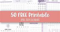 April 2024 Calendars - 50 FREE Printables | Printabulls
