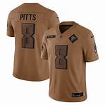Men's Atlanta Falcons Kyle Pitts Nike Brown 2023 Salute To Service Limited Jersey
