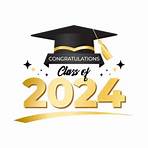 congratulation text for graduation class of 2024 vector