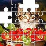 Cat and Strawberries Jigsaw Puzzle