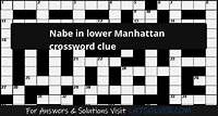Nabe in lower Manhattan crossword clue