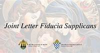 Letter on Fiducia Supplicans