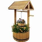 £6 off w/REV15 Large Wooden Wishing Well Planter Solid Pine Garden Plant Pot