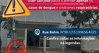 24 de Maio de 2024 UBSF São José passa a atender apenas os casos de dengue e síndromes respiratórias.