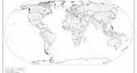 Carte physique du monde