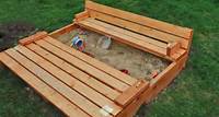 Sand Box with Built-In Seats