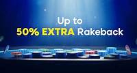 Weekly Rakeback! Up to half your rake back on cash games