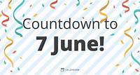 Countdown to 7 June - Calendarr