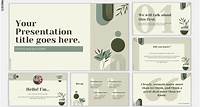 Green Minimal Boho | Free PowerPoint template & Google Slides theme