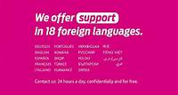 We advise you in 18 languages Zur Telefon-Beratung in 18 Fremdsprachen