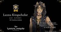 Leona Kingscholar (VO: Yuuichirou Umehara)｜Characters｜Official english website of Disney Twisted-Wonderland