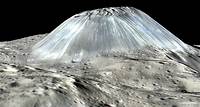 Le mont Ahuna sur l'astéroïde Cérès