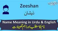 Zeeshan Name Meaning in Urdu - ذیشان - Zeeshan Muslim Boy Name