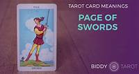 Page of Swords Tarot Card Meanings | Biddy Tarot