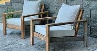 Essential Wood Outdoor Chair Frame for Deep Seat Cushion