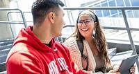 Two students talk together at Ohio State's RPAC
