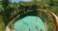 KOMBINATION: Seilrutsche, Cenote Blue Lagoon, Jungle River und Wasserfallpool