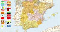Große detaillierte karte von Spanien