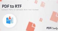 PDF para RTF: Conversor on-line gratuito de PDF para RTF