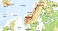 Scandinavia physical map