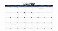 2021 excel calendar spreadsheet template