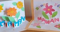 Des cartes fleuries "Pop-Up" pour la fête des Mères