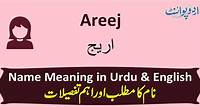 Areej Name Meaning in Urdu - اریج - Areej Muslim Girl Name