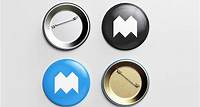 Free pin button mockup - Mockups Design