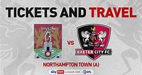 19 April 2024 🎟️ Tickets and Travel: Northampton Town Advance tickets are on sale until 3pm on Friday, April 19 for our trip to Northampton Town - our final away game of the season - on Saturday, 20 April, 2pm.
