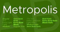 Metropolis Font Family · 1001 Fonts