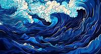 Abstract Ocean Waves Live Wallpaper - MoeWalls