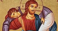 Representação do "Bom Samaritano", nas feições do "Cristo, Bom Pastor"