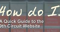 A quick guide to the 9th Circuit website