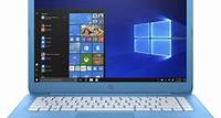 Best Buy: HP Stream 14" Laptop Intel Celeron 4GB Memory 64GB eMMC Flash Memory Aqua Blue, Linear Grooves Pattern 14-CB070NR