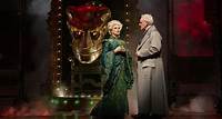 Michele Pawk as Madame Morrible and John Dossett as The Wizard in Wicked.